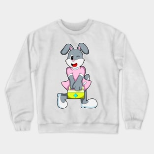 Rabbit as Medic with First aid kit Crewneck Sweatshirt